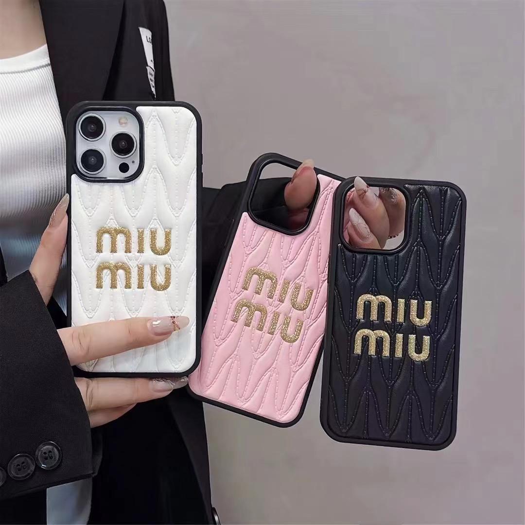 Miu Miu iPhone Cover for 13 14 1 5 16 17 Pro Max Series