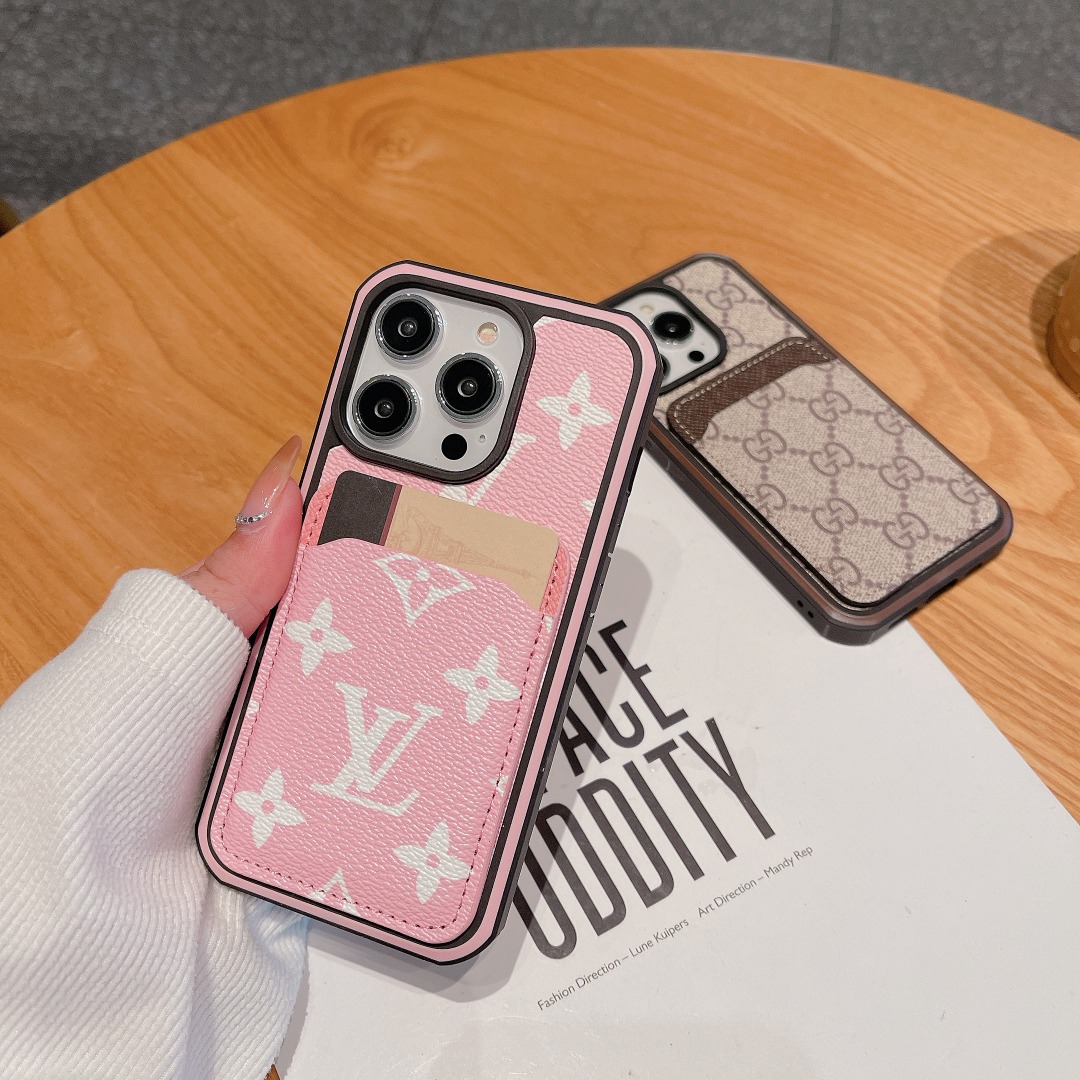 LV iPhone 15 16 Pro Max Plus Case Monogram Pattern