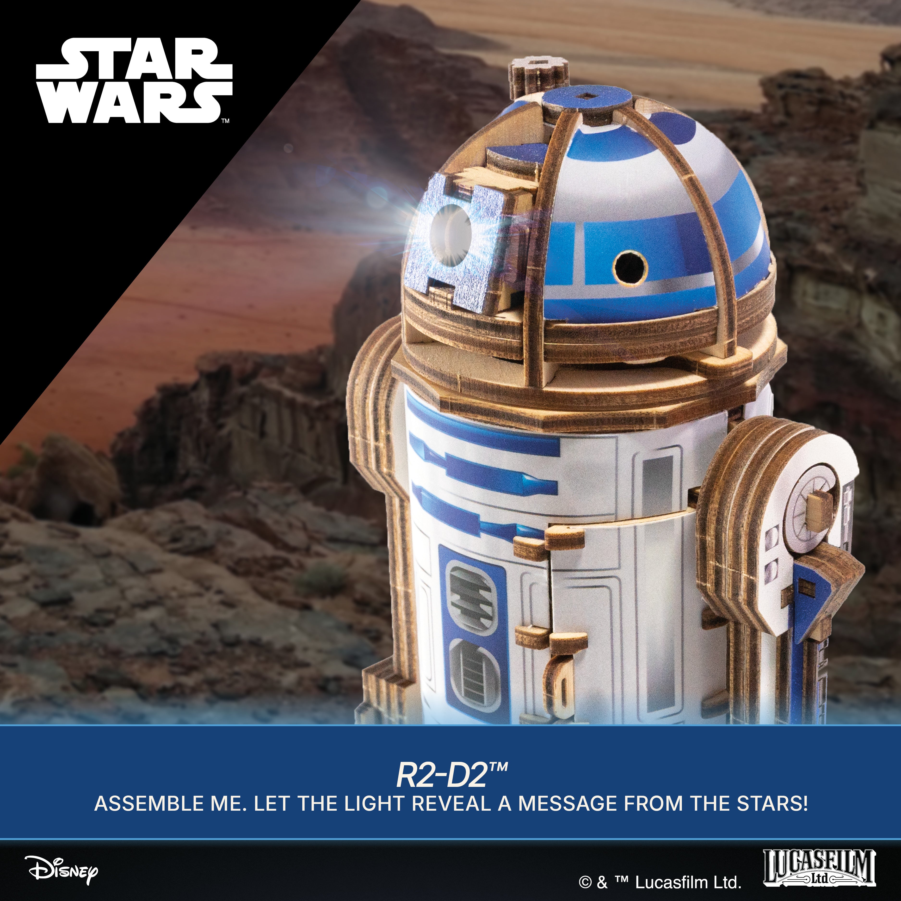 UGears R2-D2™ Star Wars™ Collection | 3D Wooden Mechanical Puzzles