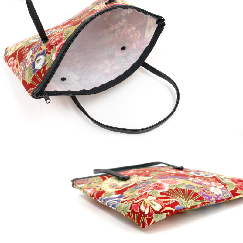 和柄 四角手提げバッグ 色柄アソート ウエダウェブ