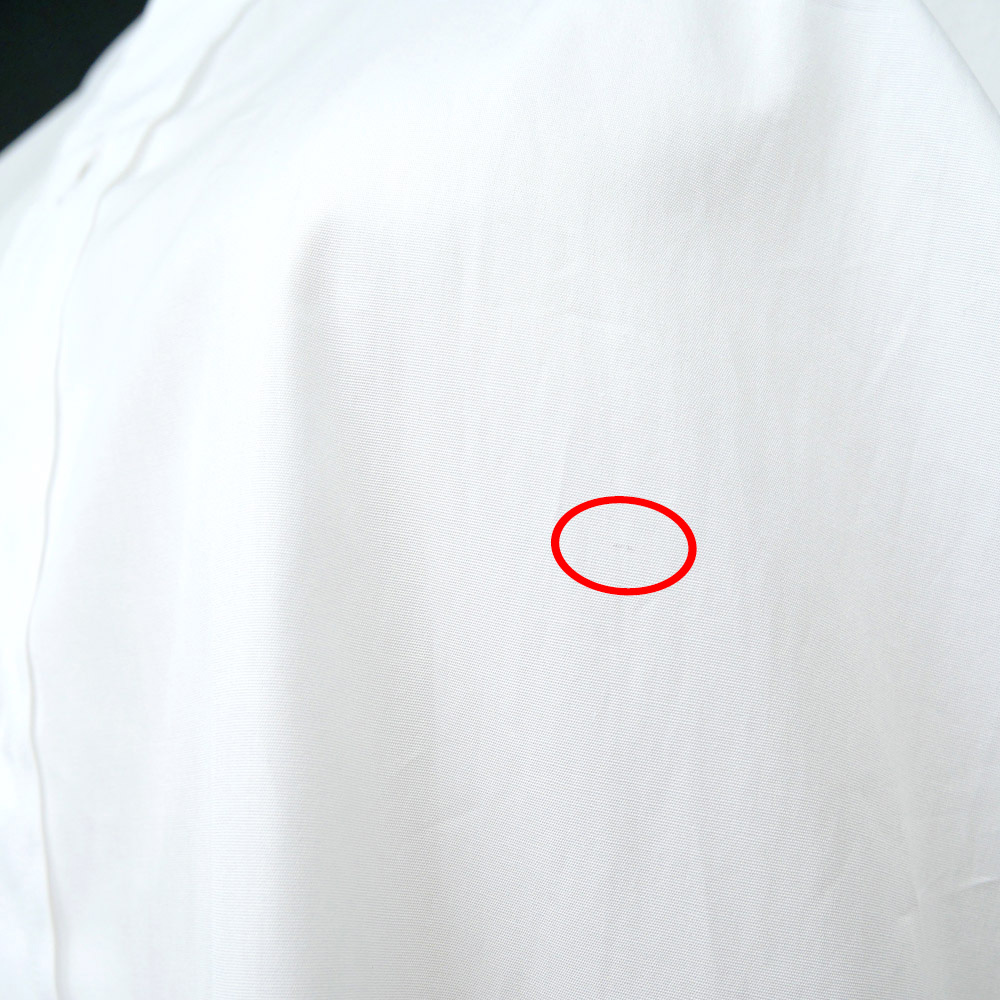 名東】【CHRISTIAN DIOR】ディオール ブラウス ノーカラー ビー 白