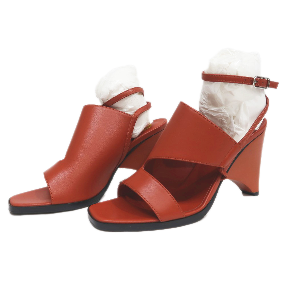 名東】【HERMES】エルメス アンコニュ85 サンダル サイズ 38 ブラウン