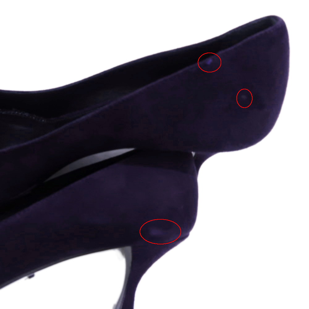 名東】【PRADA】プラダ リボン パンプス サイズ36 ダークネイビー