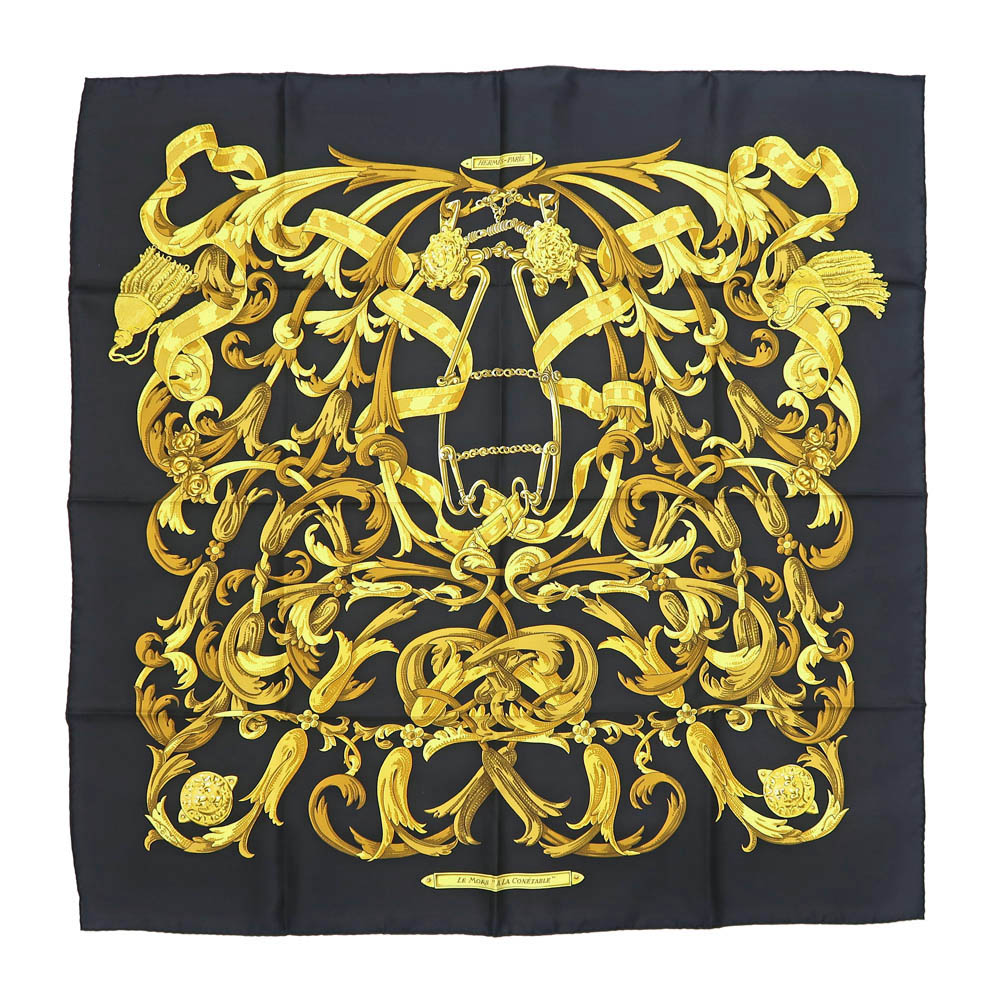 名東】【HERMES】エルメス カレ 90 LE MORS A LA CONETABLE スカーフ