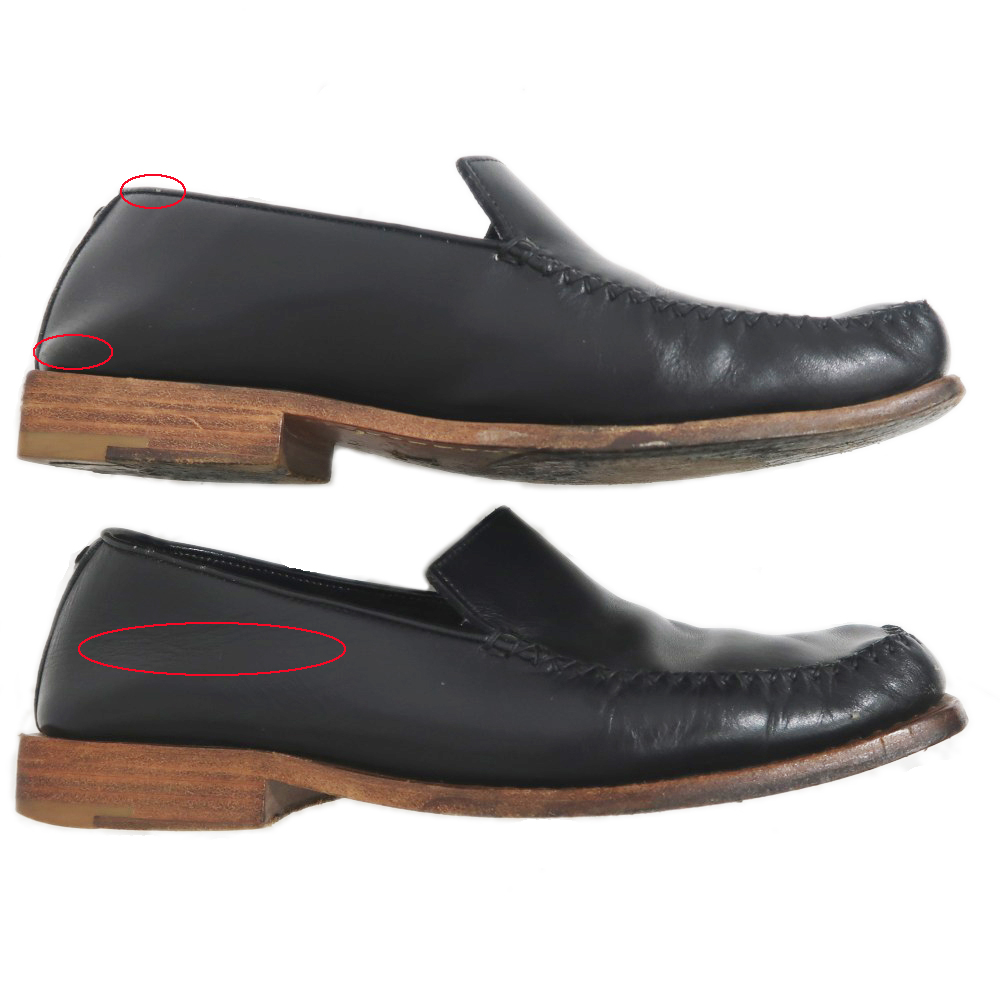 名東】【LOUIS VUITTON】ルイヴィトン ローファー サイズ6 ブラック 黒