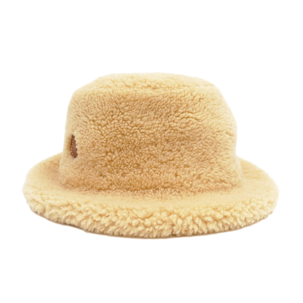 名東】【HERMES】エルメス フォーブ ムートン バケットハット 帽子