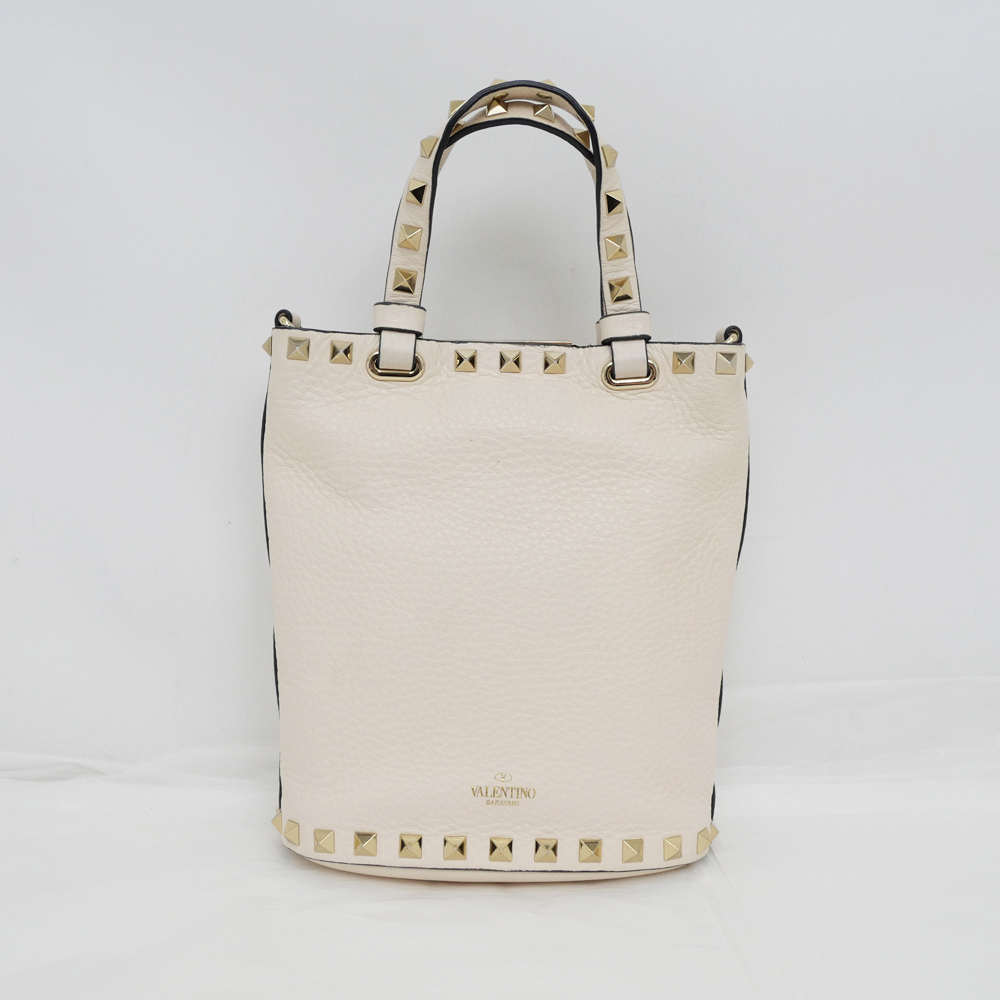 名東】【VALENTINO】ヴァレンティノ ロックスタッズ 2WAYミニトート