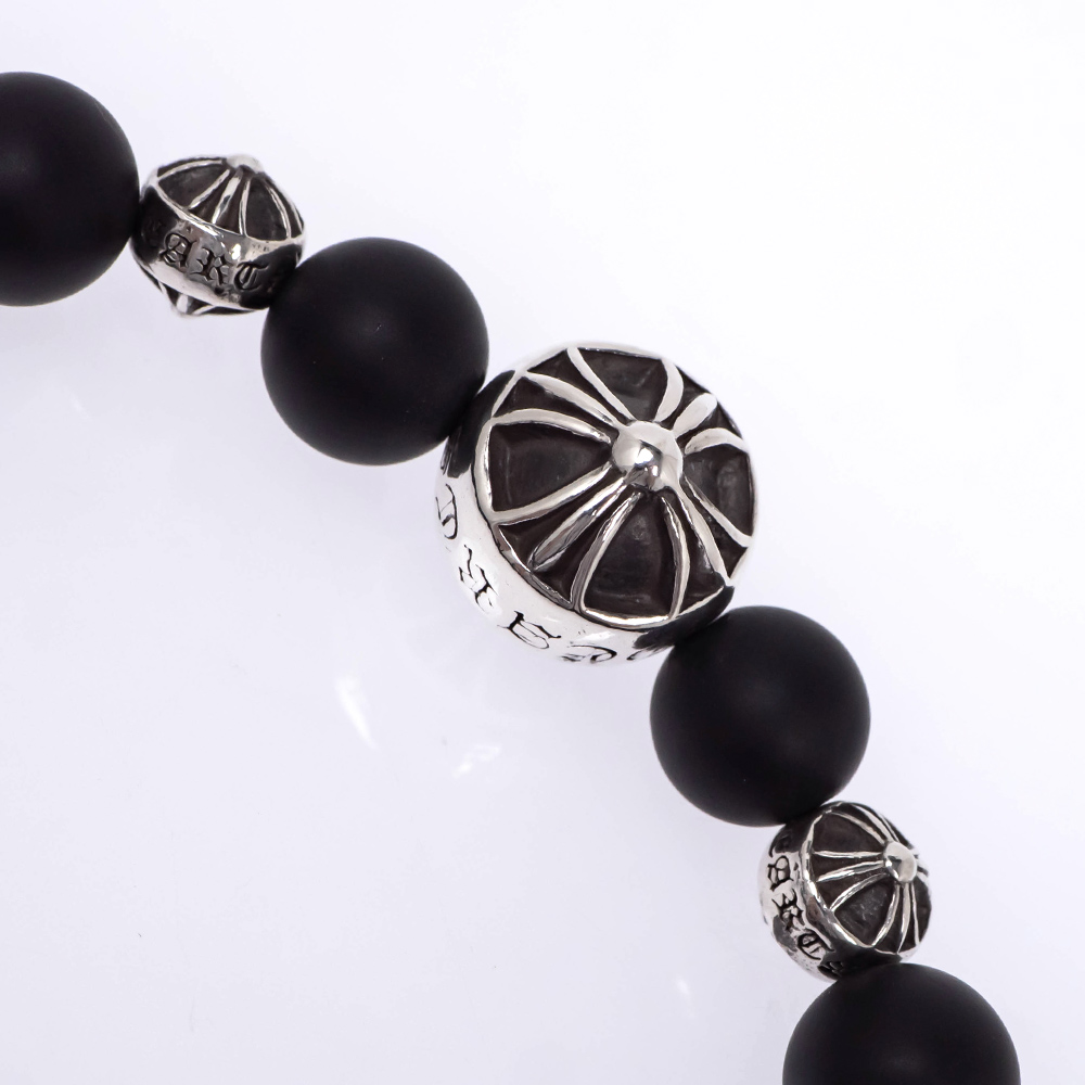 名東】【CHROME HEARTS】クロムハーツ オニキス ビーズ ブレスレット