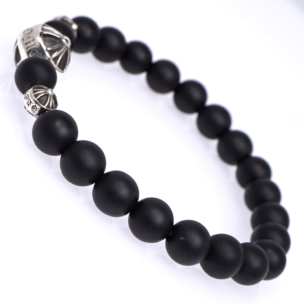 名東】【CHROME HEARTS】クロムハーツ オニキス ビーズ ブレスレット