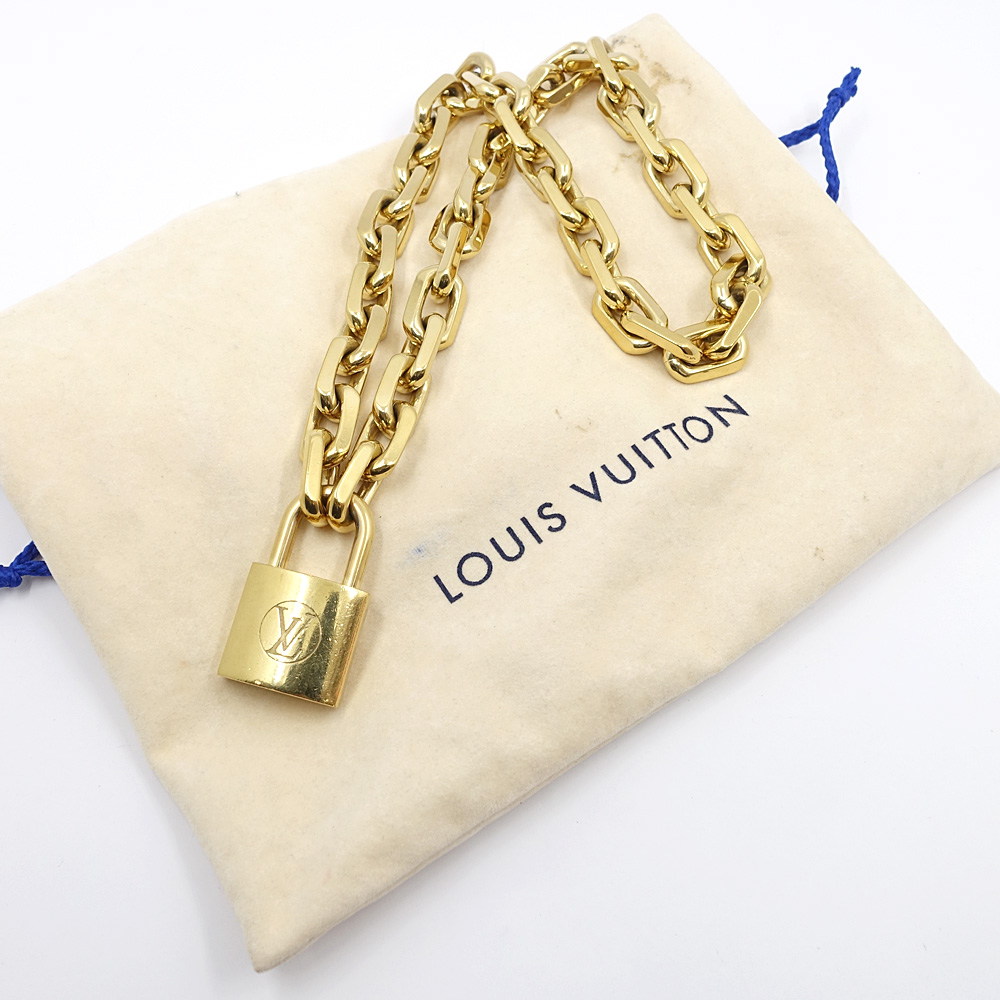 栄】【LOUIS VUITTON】ルイヴィトン ネックレス コリエ・LVエッジ