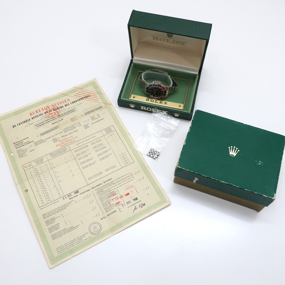 天白】【ROLEX】ロレックス GMTマスター 1675 ブラック 赤 青 SS 19