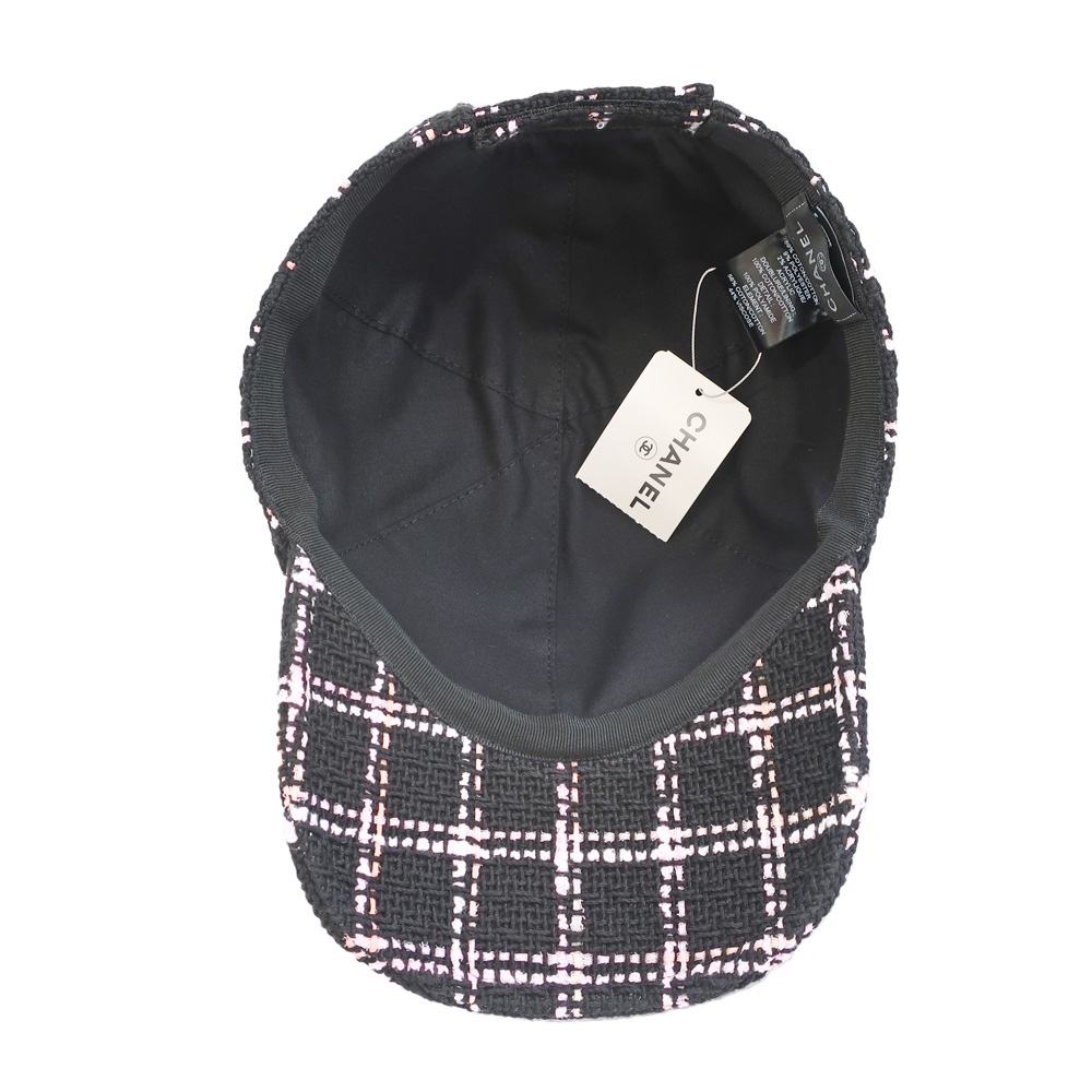 天白】【CHANEL】シャネル キャップ ツイード 帽子 ココマーク