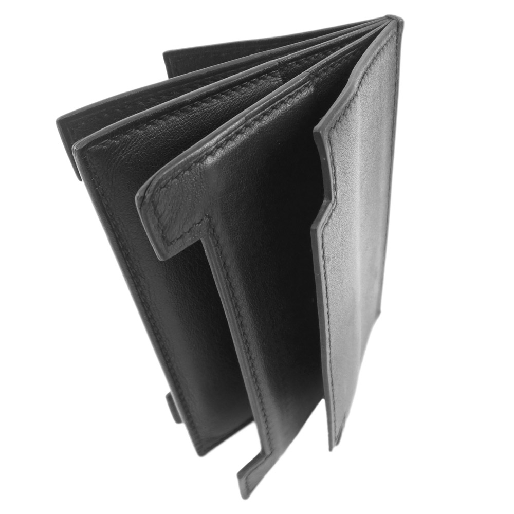 天白】【HERMES】エルメス ミュルチプリ カードケース ブラック