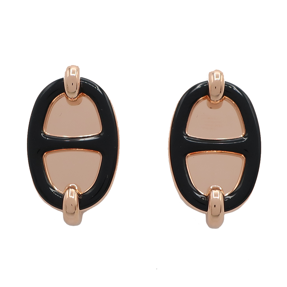 天白】【HERMES】エルメス ピアス ミニ マイヨン シェーヌダンクル