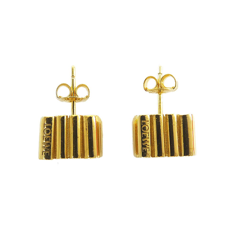 天白】【LOEWE】ロエベ ピアス アナグラムキューブスタッドピアス