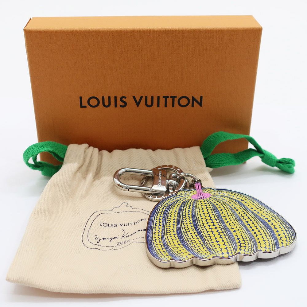 天白】【LOUIS VUITTON】ルイヴィトン LV YK キーホルダー パンプキン
