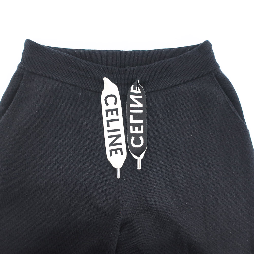 天白】【CELINE】セリーヌ ジョガーパンツ ニット 2A54Q402P ブラック