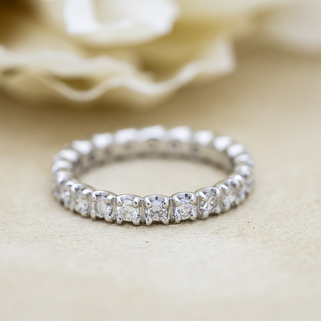 PT900 ダイヤモンド 1ct フルエタニティリング[商品番号:RG0031] | umu