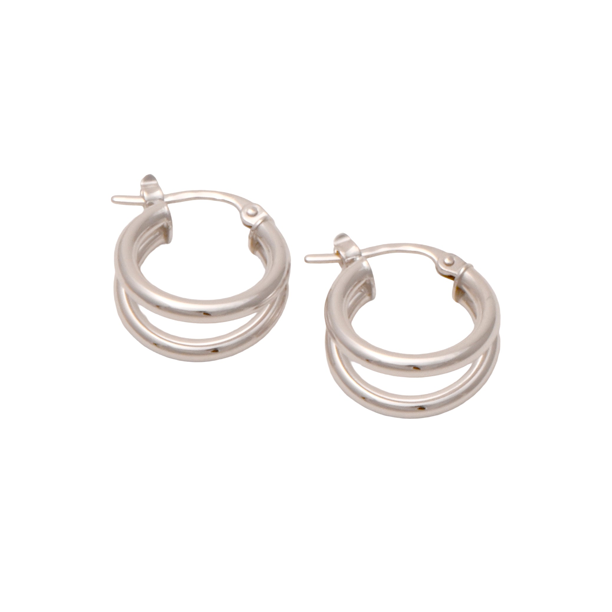 UNOAERRE K18ホワイトゴールドデザインフープピアス 31374 | UNOAERRE