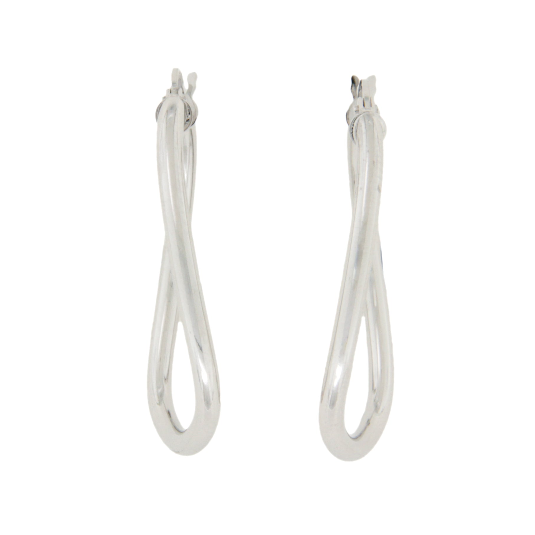 UNOAERRE K18ホワイトゴールドフープピアス 596 | UNOAERRE