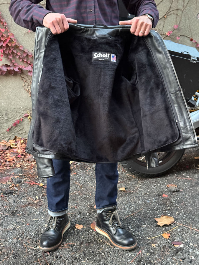 Schott 141 Classic Racer Leather Motorcycle Jacket – Union Garage