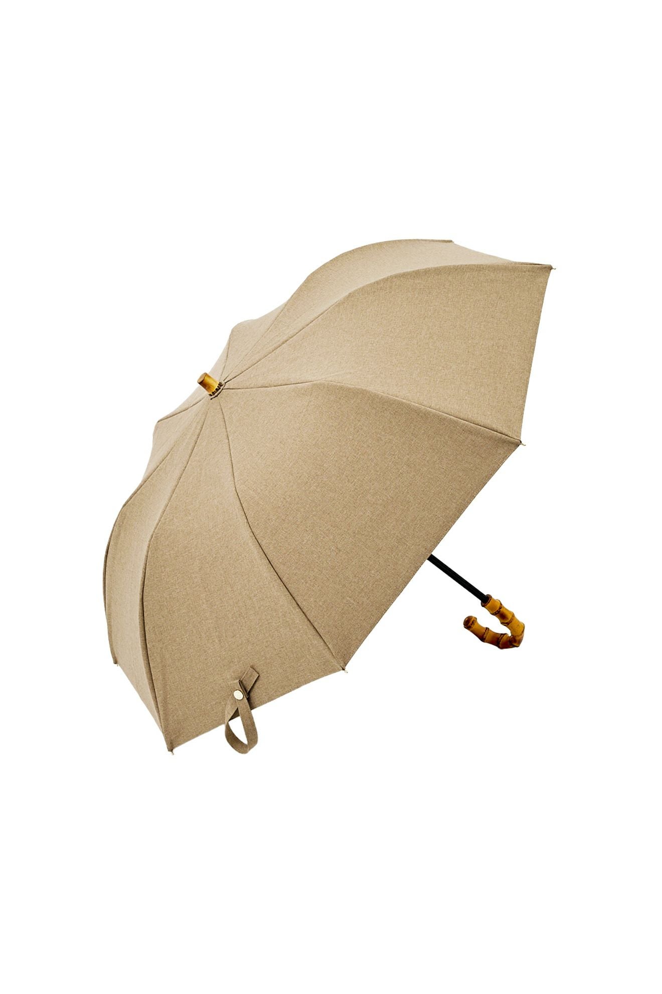 完全遮光100% 2段EASY 折りたたみ日傘/シャンブレー(50㎝)