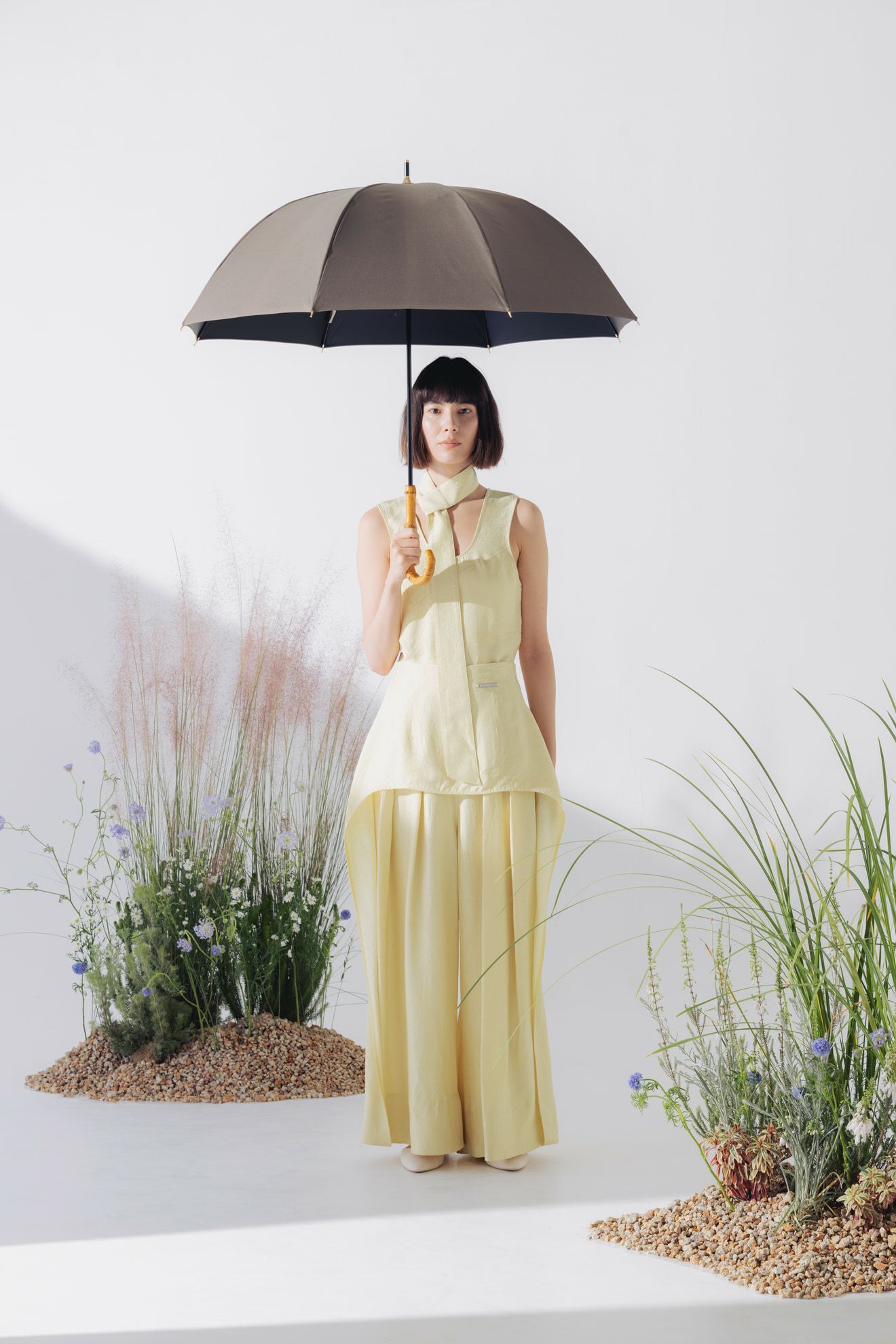 完全遮光100% 長傘 L/ワンカラー(60cm)