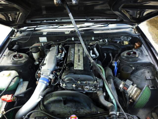 180SX顔ワンビア化!S14黒ヘッドSR20ターボエンジンスワップ!S13日産