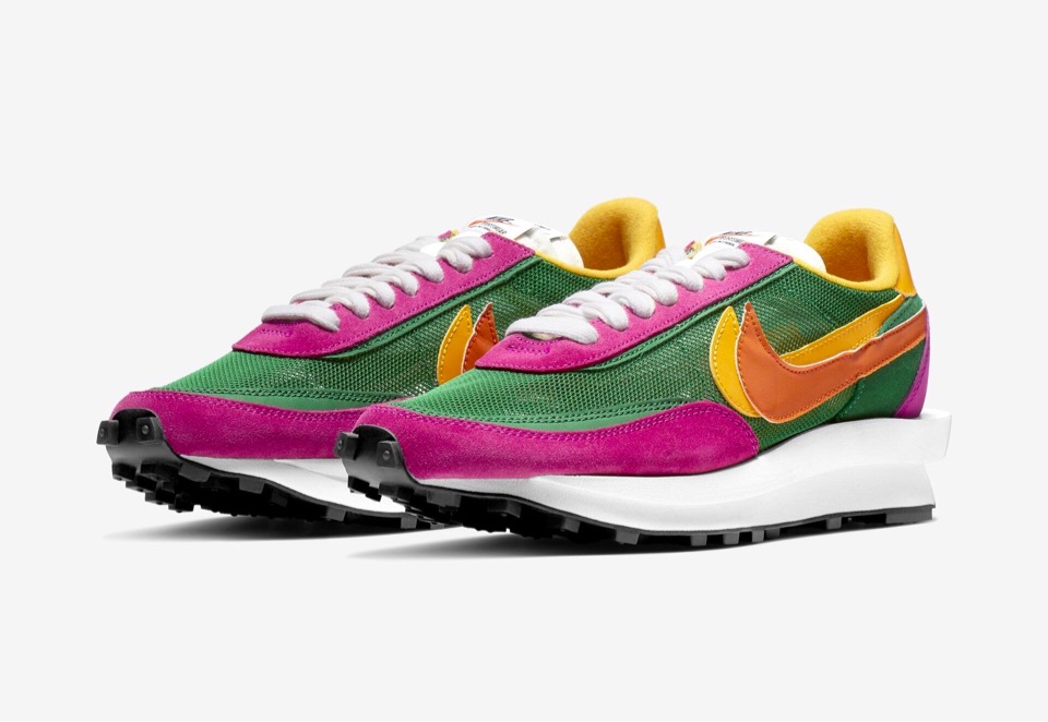 SACAI × Nike】二重構造のコラボスニーカー LDWaffle “Pine Green”が9