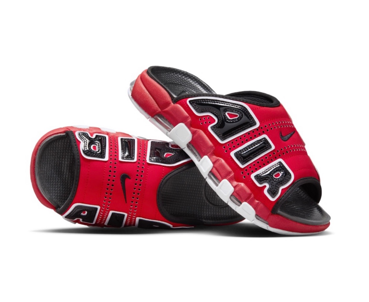 Nike Air More Uptempo Slide “Bulls”が国内9月27日に再販［FJ6036-600