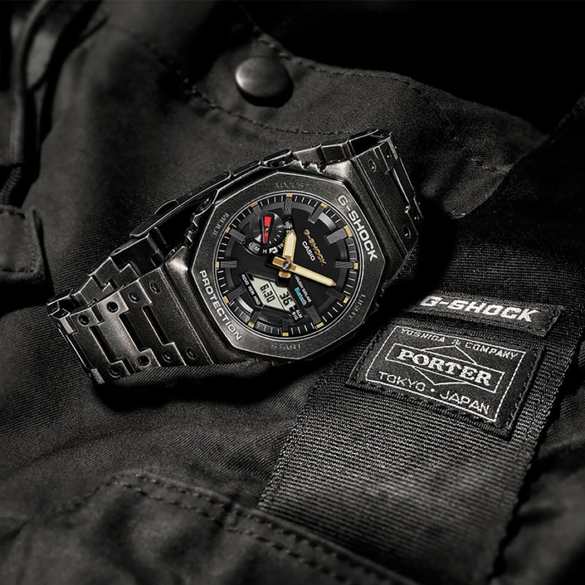 PORTER × G-SHOCK 40周年記念限定モデル『GM-B2100 バッグセット』が