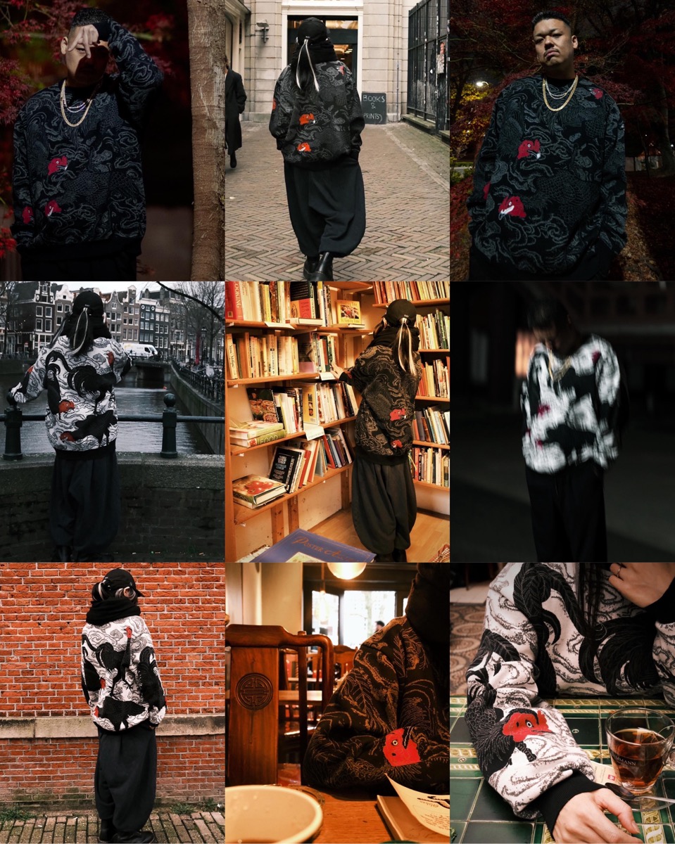 GAKKIN × BUDSPOOL MA-1 & 花罰 / 渦軍鶏セーターが国内1月13日に発売