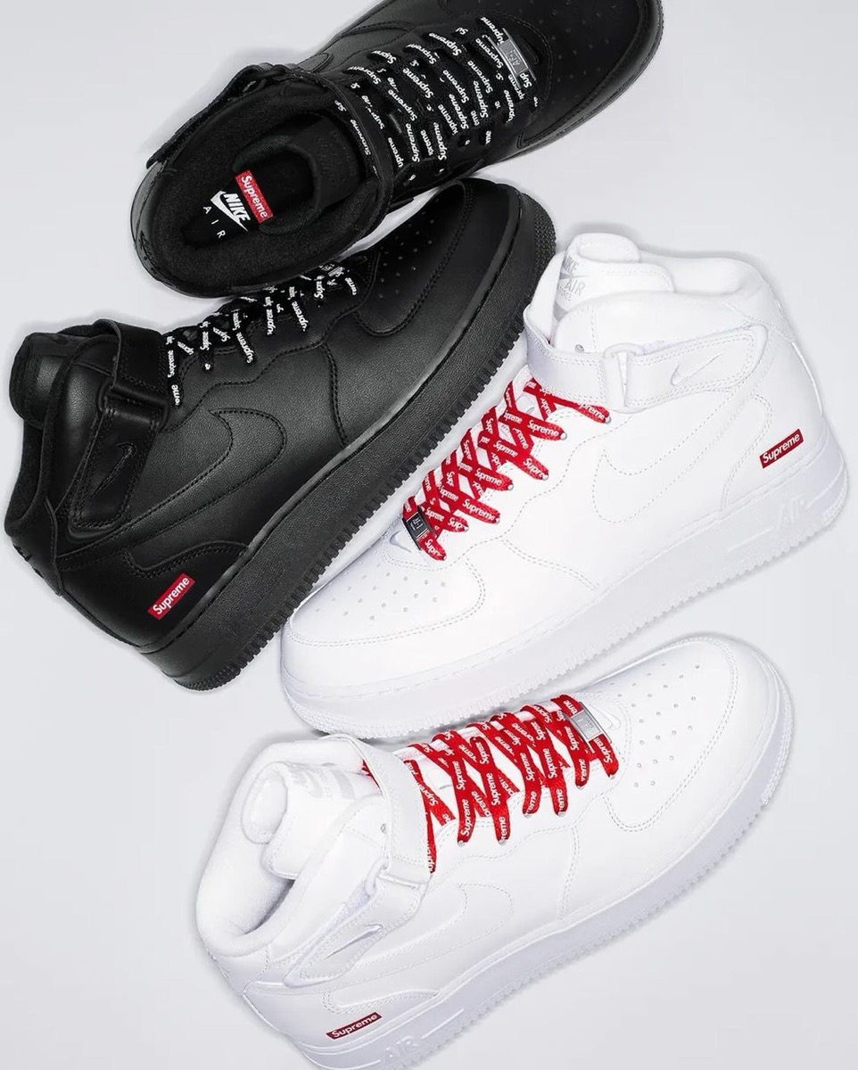 Supreme x Nike Air Force 1 Mid SP “Black” & “White”が24FW 国内12月