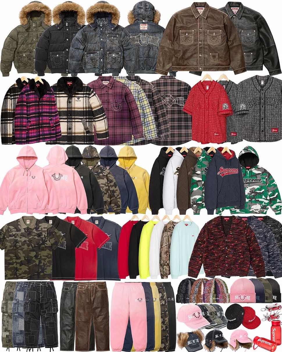 Supreme x True Religion 25FW Week13 が国内11月22日に発売【全商品