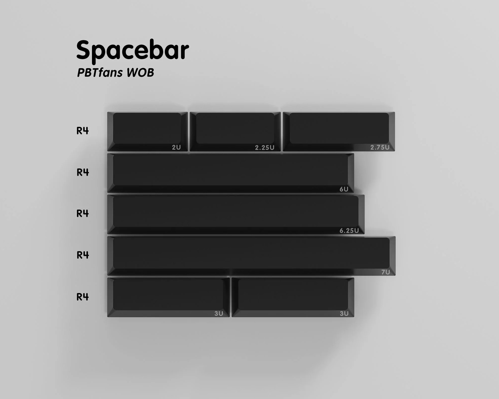 KBDfans PBTfans WoB Spacebar kit - us.MaxGaming.com