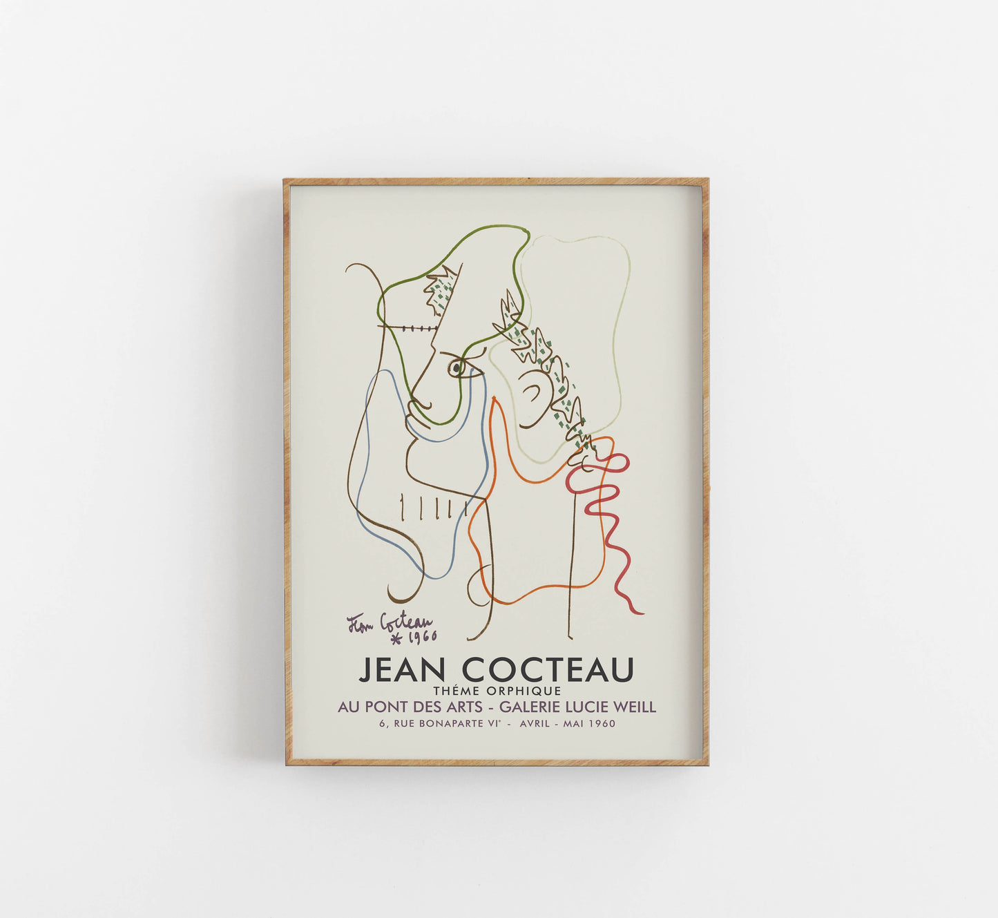 Jean Cocteau exhibition poster – EMPTY WALL INT