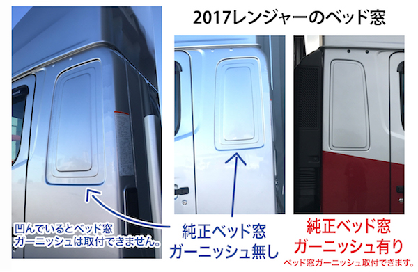 ベッド窓ガーニッシュ レンジャープロ/グランドプロフィア/17プロフィア