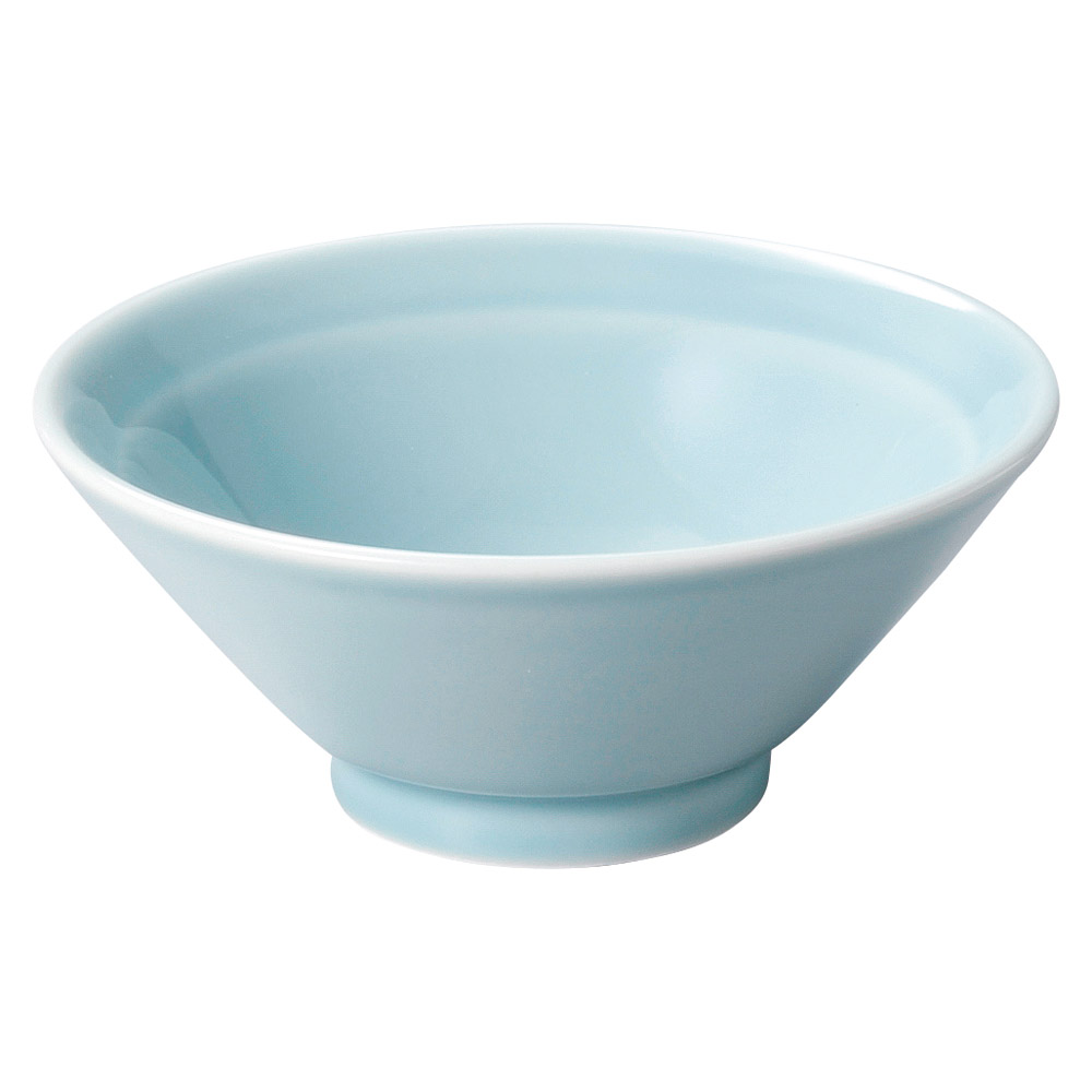 549-6-67・187 青磁4.8ライス丼 15×6.5㎝ ラーメン 中華シリーズ