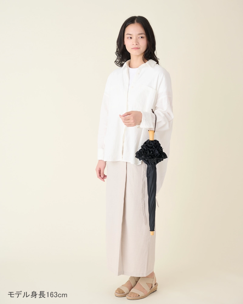 2段折 フリル / | 完全遮光日傘｜サンバリア100