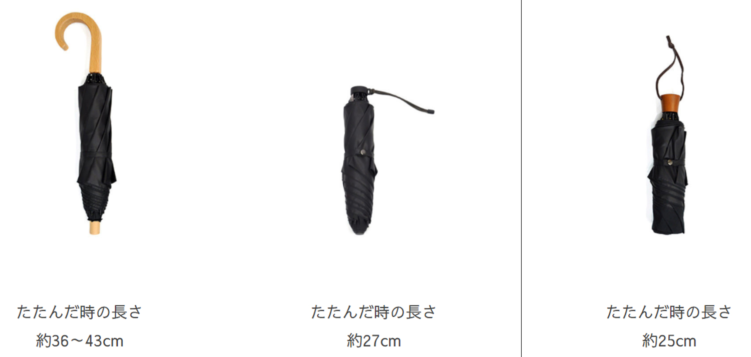 3段折 / 白黒ストライプ | 完全遮光日傘｜サンバリア100