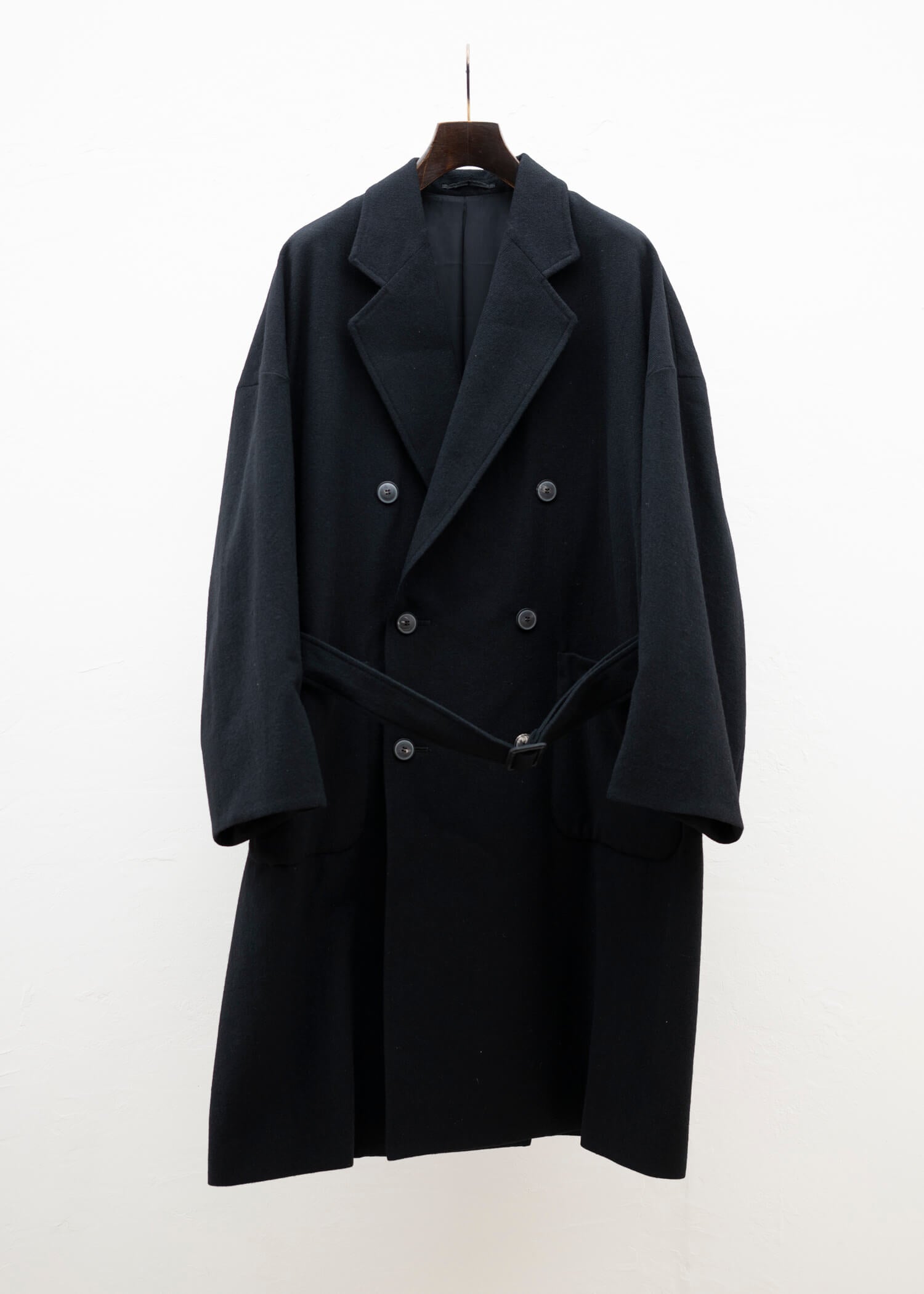 YOKO SAKAMOTO TWEED DOUBLE BREASTED COAT / BLACK – VISION OF FASHION