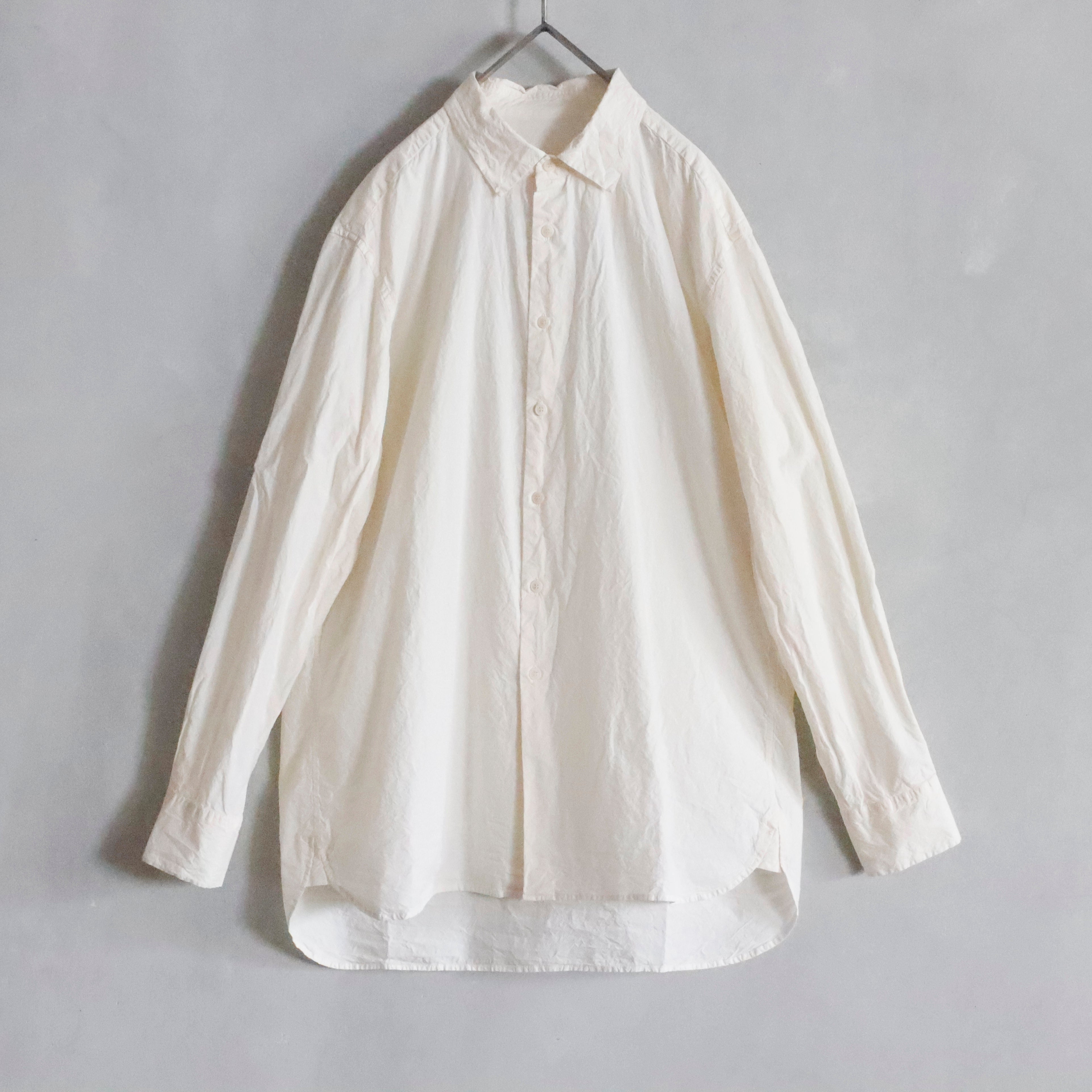 BIG RACCOURCIE SHIRT ― NATURAL / MENS, UNISEX – VISIONS