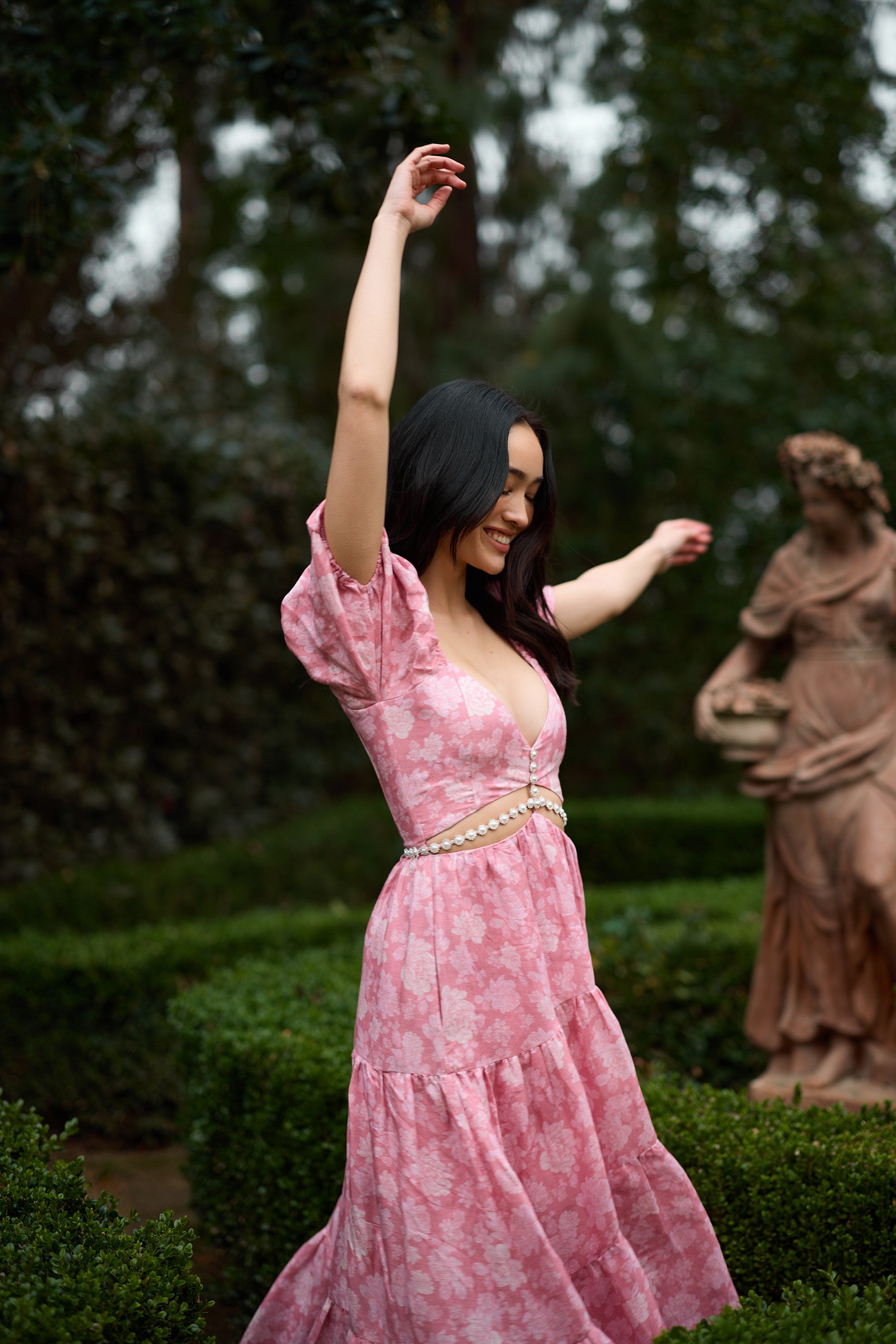 The Emma Dress in Pink Peony Print – V. Chapman