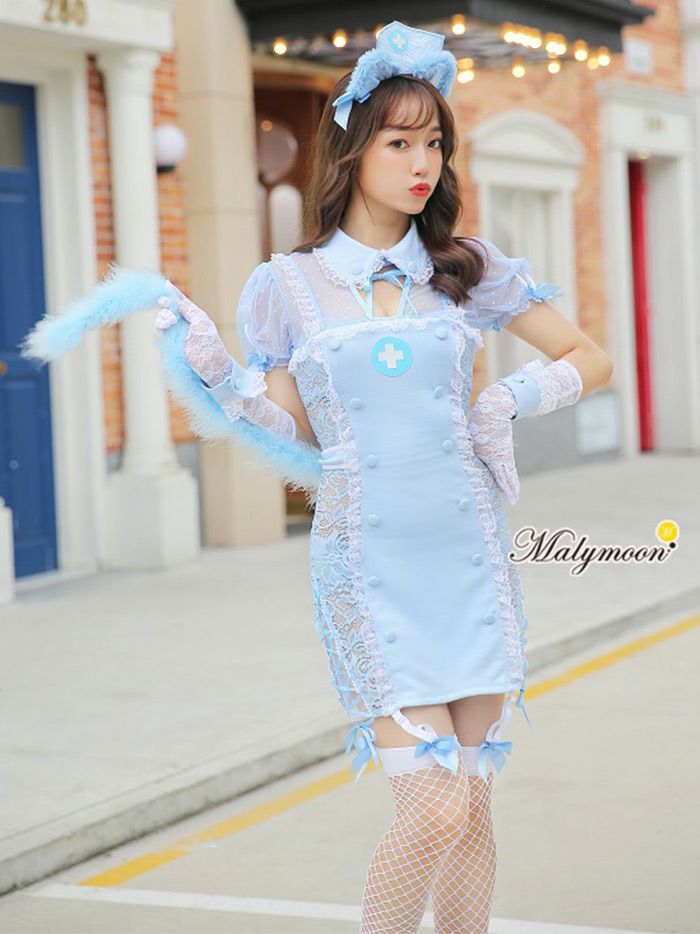 6点セット】Malymoon マリームーン 猫ナース [ブルー・ピンク] ml5349