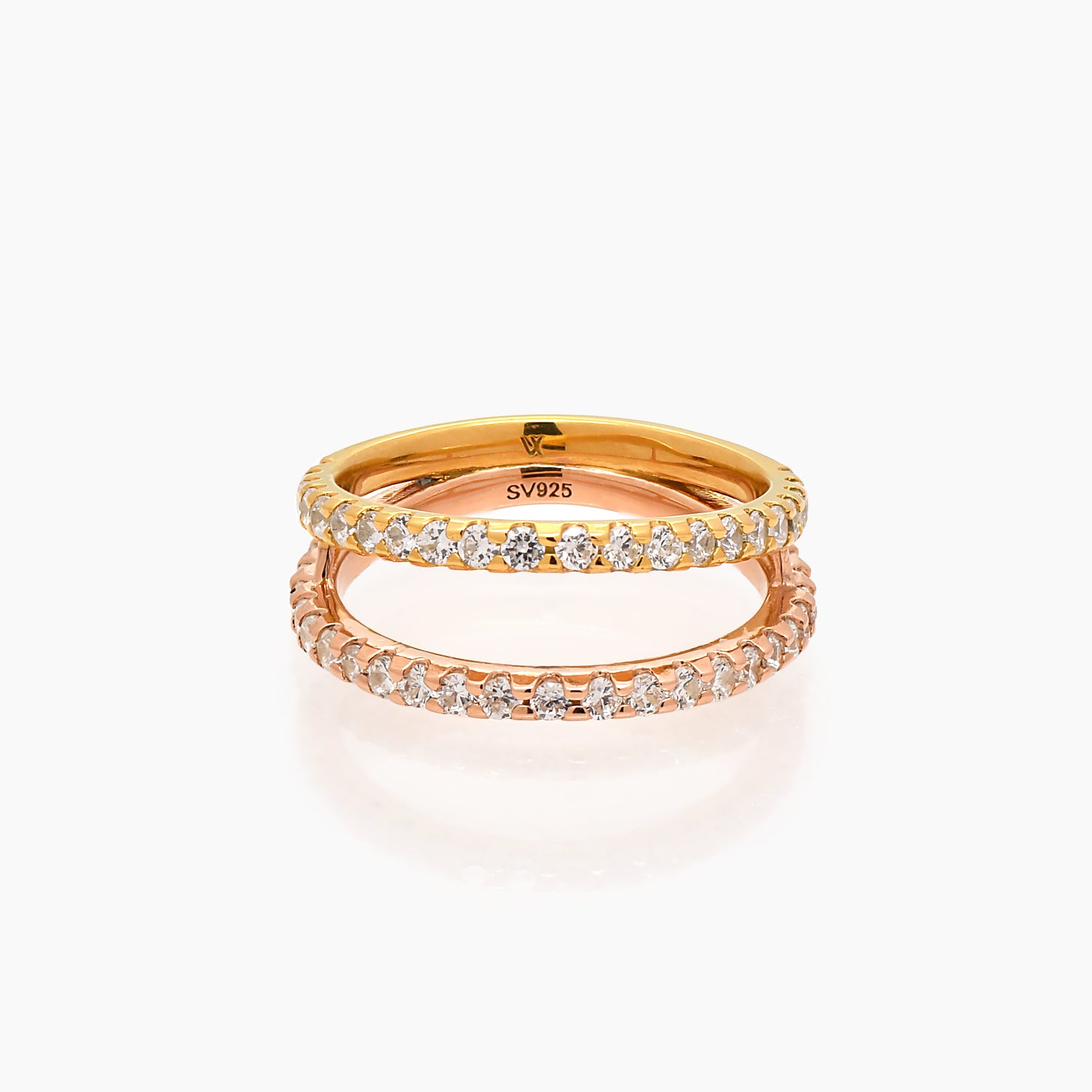 キュービックジルコニア ハーフエタニティ ピンキーリング – VARTIX