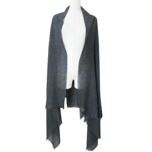 美品 カシミヤ100% ストール マフラー 大判 フリンジ レディース