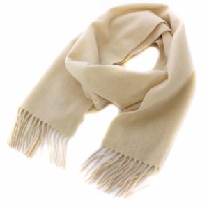 FOULARDS マフラー ストール ロゴ刺繍 ベージュ（2023/06/16買取