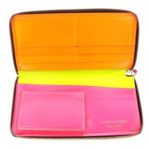 長財布 蛍光 ネオンカラー ラウンドジップ 黄色 オレンジ ピンク（2023