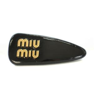 ヘアアクセサリー バレッタ ヘアクリップ ロゴ パテントレザー GP