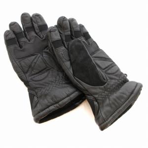 電熱グローブ 手袋 バイク用品 ロゴ レザー 黒 ブラック（2024/10/09